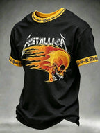 Men's Short-Sleeve T-Shirt with Music Tour Print