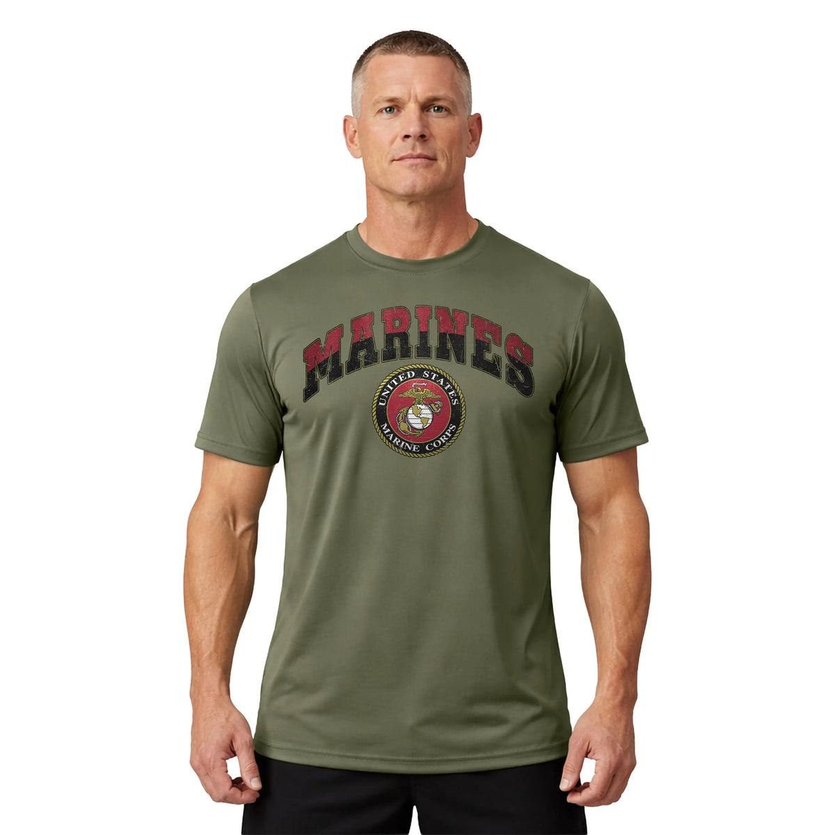 Marines Vintage Classic Seal Performance Shirt United States Marine Corps Pride,Made in USA