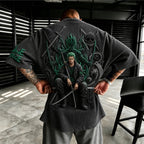 Unisex Anime-Style Retro Oversized T-Shirt