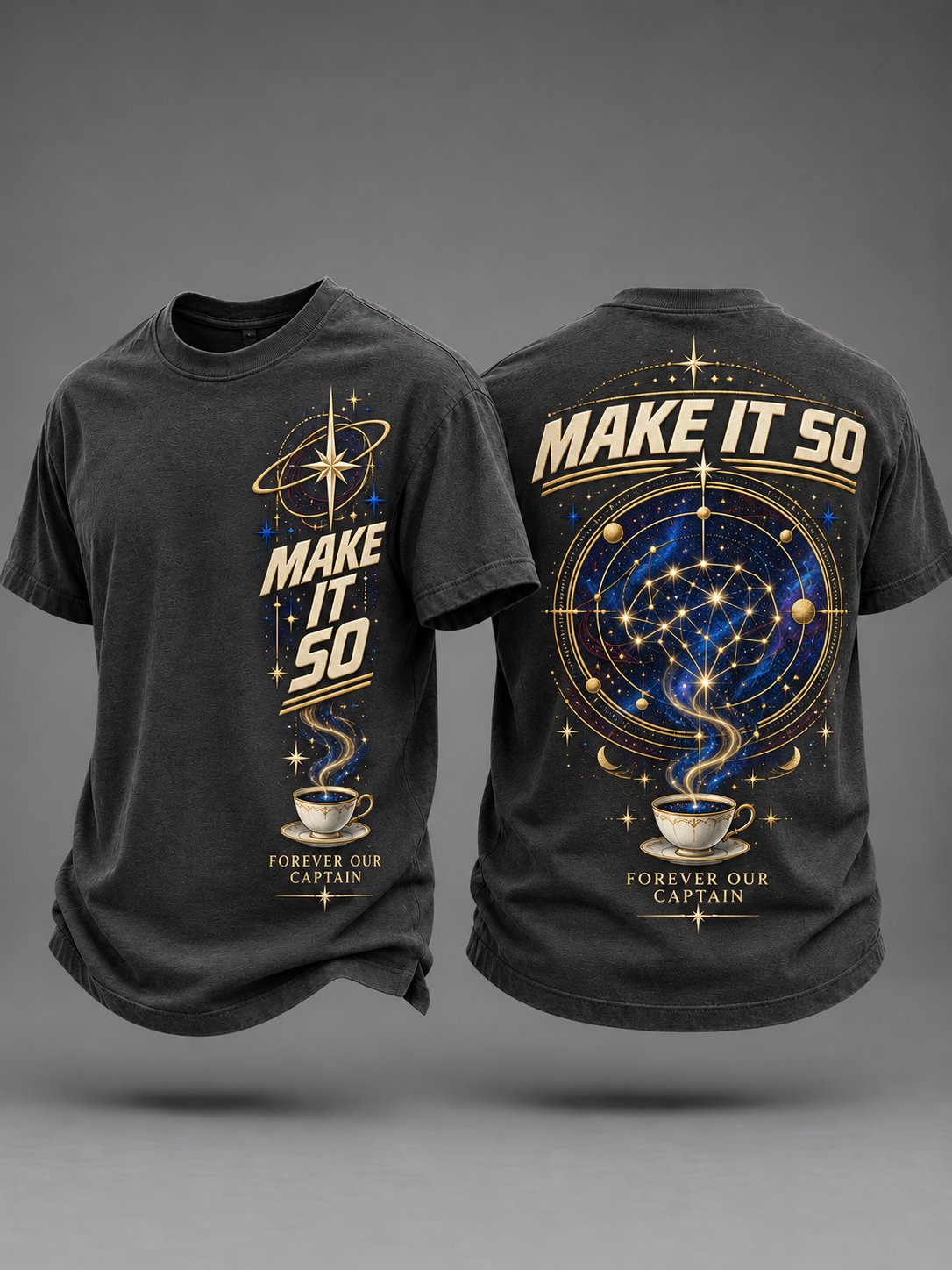 Men’s Casual T-Shirt with Artistic Graphic Print