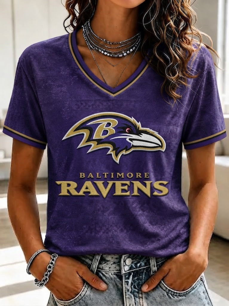 Women's Casual Football   Print T-Shirt