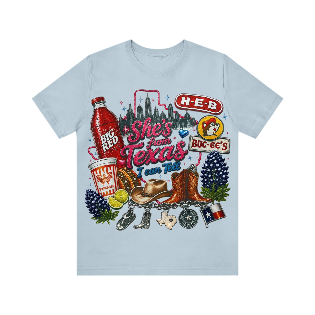 Shes from texas i can tell Unisex T-shirt